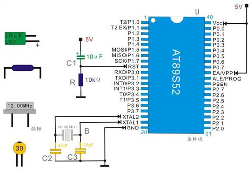 单片机最小系统图