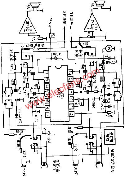 D3220双通道带ALC前置放大电路的应用  www.hzfubeitong.com