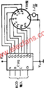 C302八段字形译码器驱动10V荧光数码管线路图  www.hzfubeitong.com