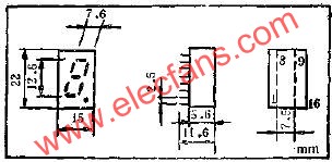 CL102十进显示器的结构尺寸电路图  www.hzfubeitong.com