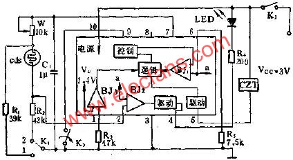 SF1212自动曝光集成电路的应用电路图  www.hzfubeitong.com