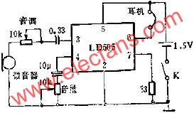 LD505在助听器中的应用电路图  www.hzfubeitong.com