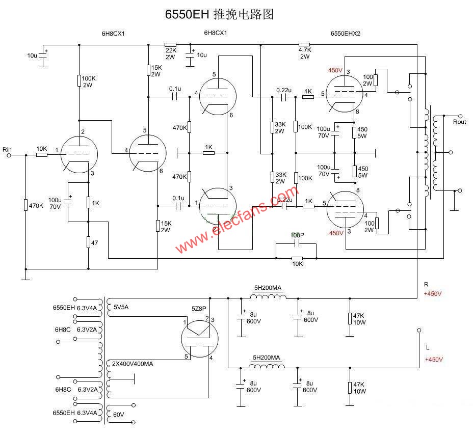 6550胆机电路图(三) www.hzfubeitong.com