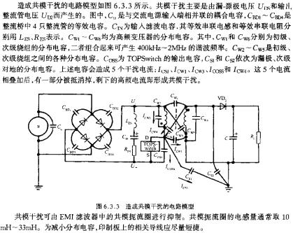 造成共模干扰的电路模型