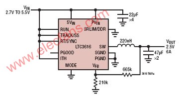 LTC3616应用电路 www.hzfubeitong.com