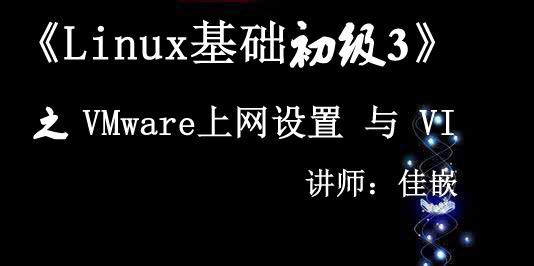 《Linux基础初级3》 之 VMware联网设置 与 vi