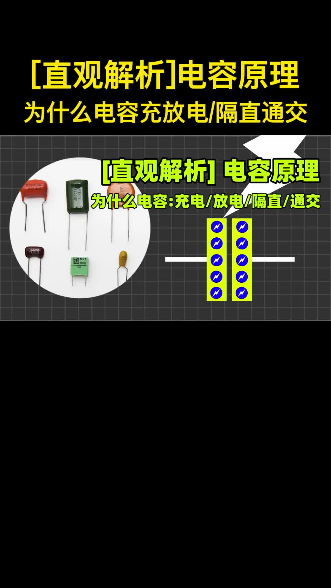 [直观解析]电容内部工作原理，电容怎么放电？电容怎么测万用表数字万用表#电工知识 #涨知识 #电工  