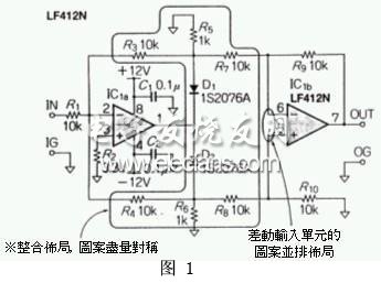 利用OP差动增幅器作全波整流的电路