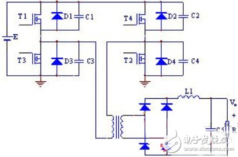 图1 移相控制全桥变换电路原理图