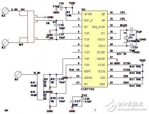 基于CSE7780智能插座的计量电路设计