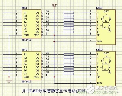 实现动态显示效果，分析数码管驱动电路的作用及分类