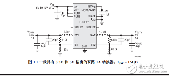 具超低静态电流的同步降压型稳压器