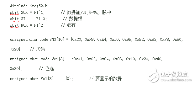 74HC595级联驱动8位数码管文件下载