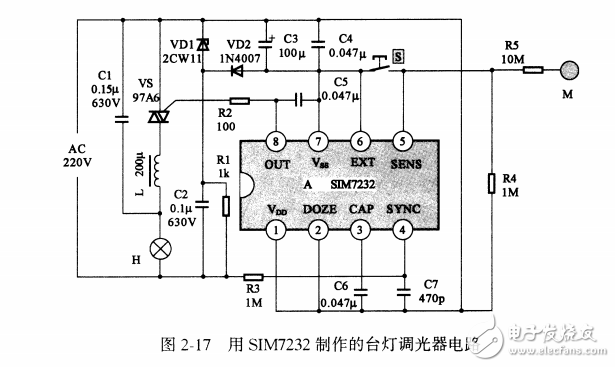 基于SIM7232组装台灯调光器设计