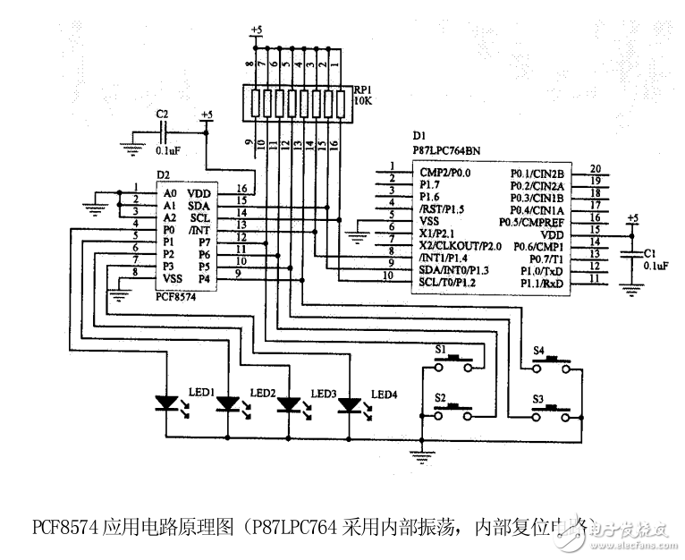 I2C 总线8 位远程I-O 扩展口芯片PCF8574 的原