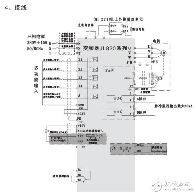 基于JL820变频器功能及接线