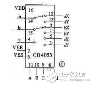 cd4053引脚图及功能