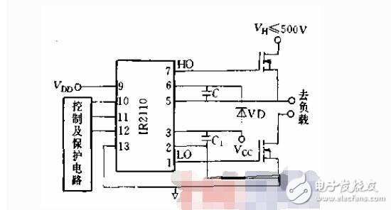 ir2110应用的典型连接图