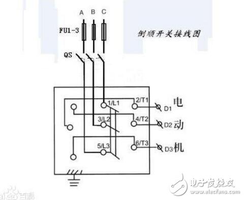 380v倒顺开关接线图分析