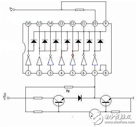 mc1413引脚图及功能_mc1413内部电路图