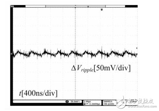 图13 满载时输出电压和输出纹波电压波形示意图