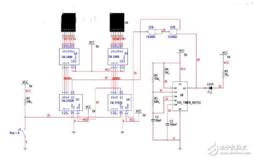 优先编码器74ls148引脚图及功能介绍（工作原理,逻辑图及应用电路）