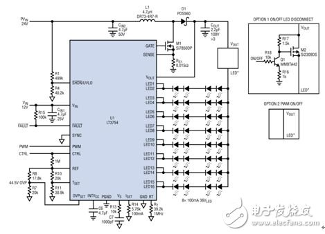 用独立LED断接实现快速的接通时间和长久的关断时间