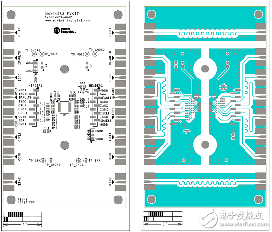 MAX14483优势和特性/应用电路_评估板MAX14483 EVK电路图及PCB设计图